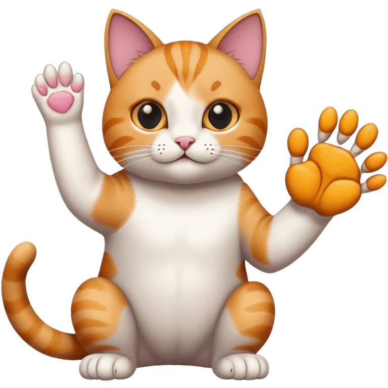 cat with paw reaching emoji