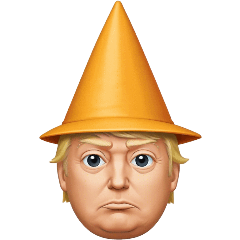 trump wearing a dunce hat emoji