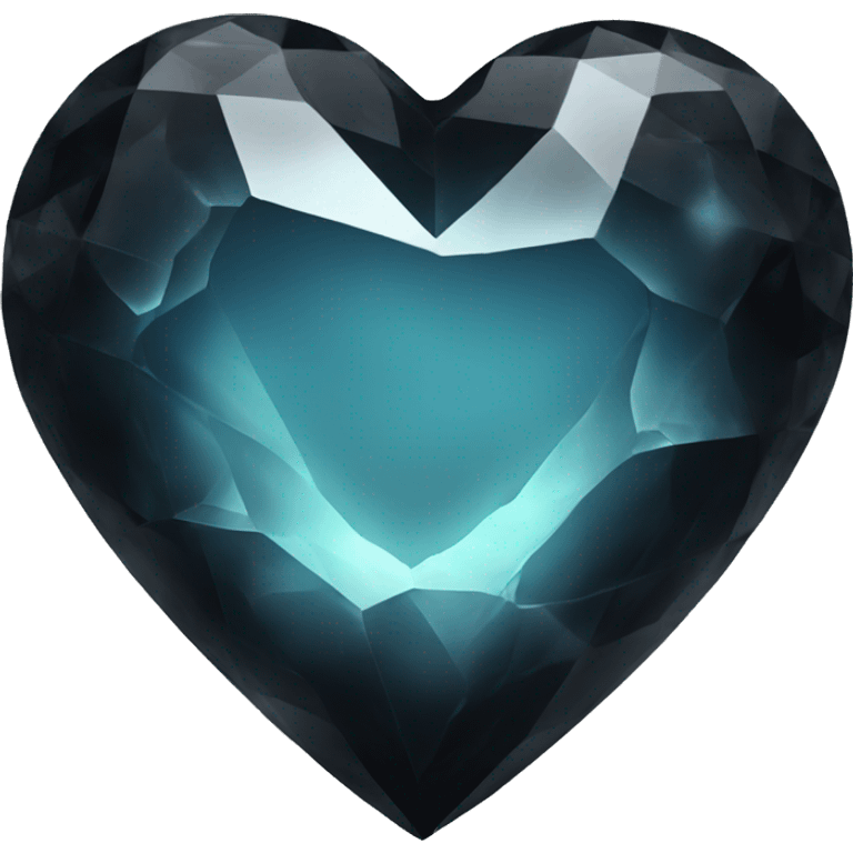 Black crystal heart emoji