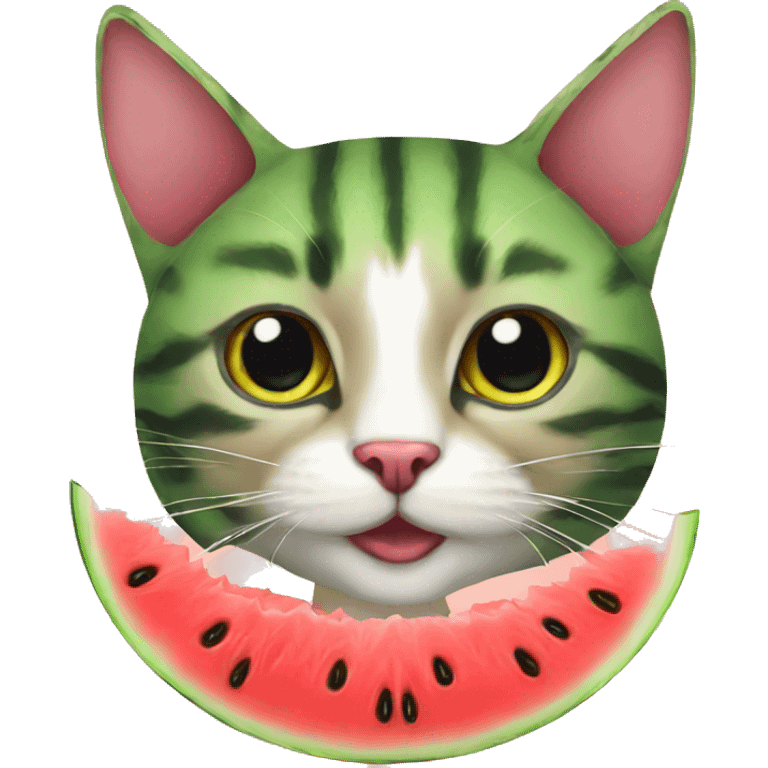 watermelon cat emoji