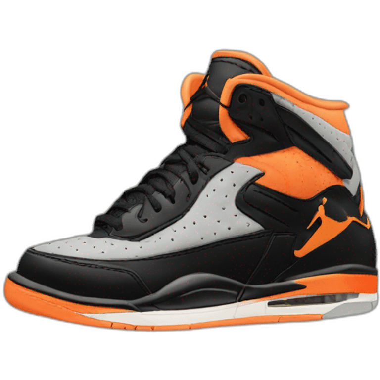 Air Jordan black and orange  emoji