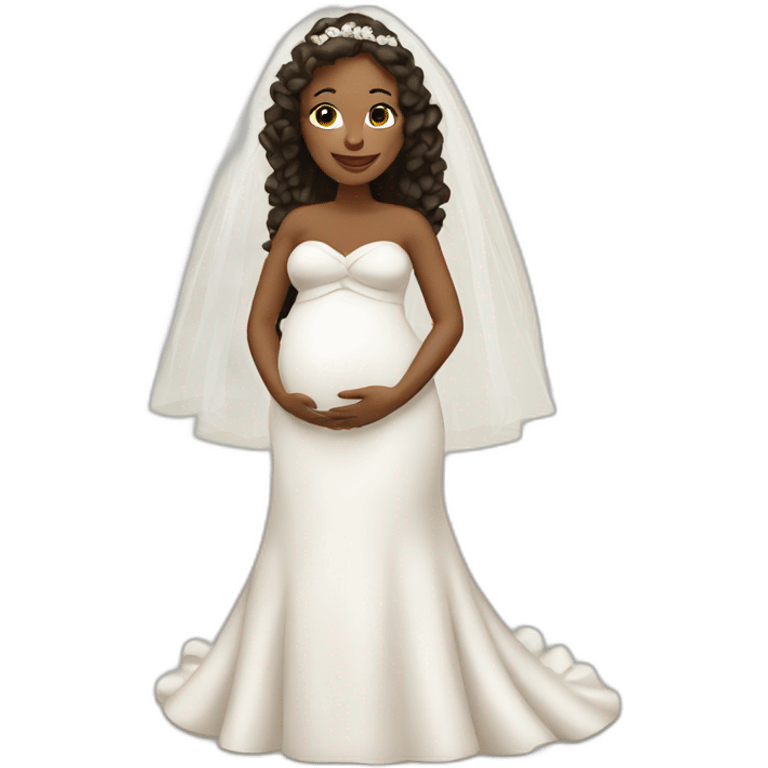 pregnant bride emoji