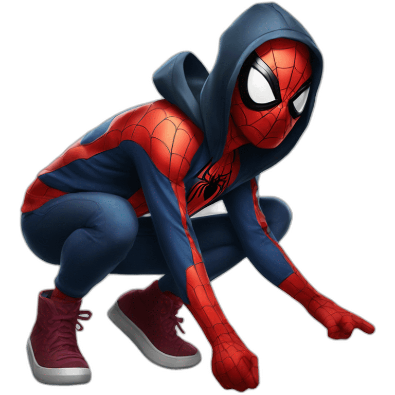 spiderman-miles-morales with hoodie emoji