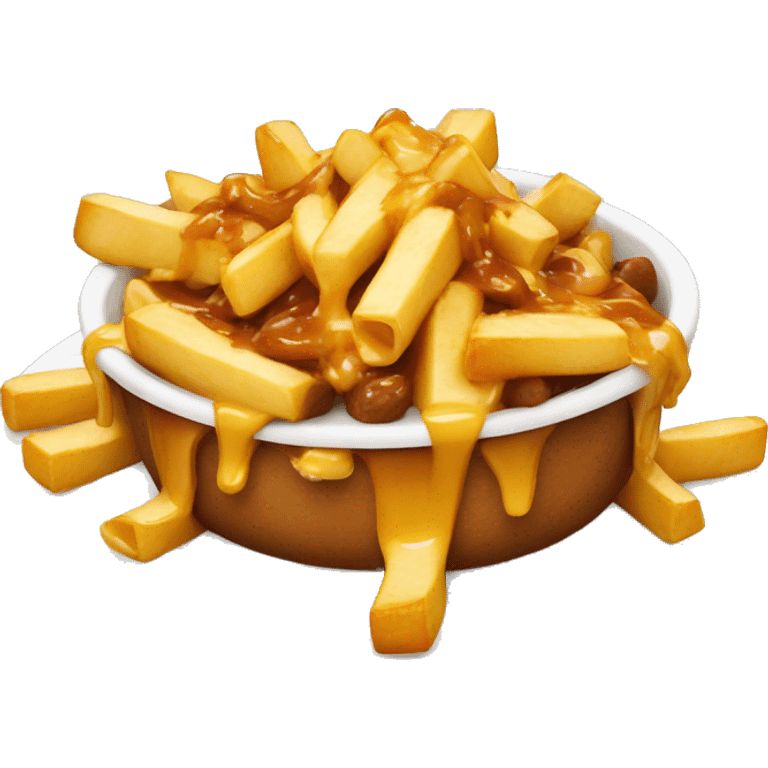 Poutine eating a poutine emoji