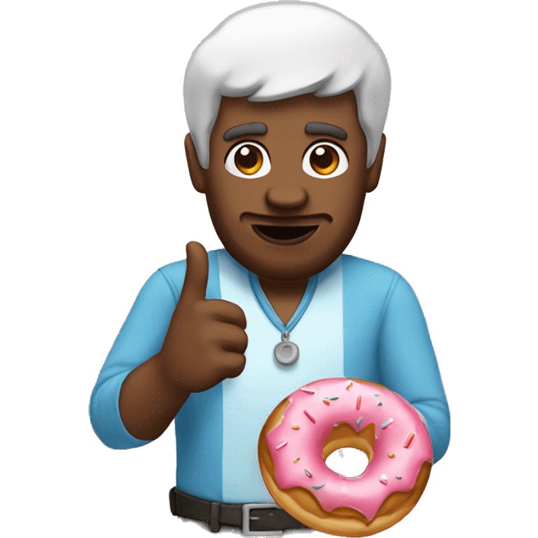 Iced late with donut emoji