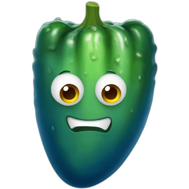 blue-pickle emoji