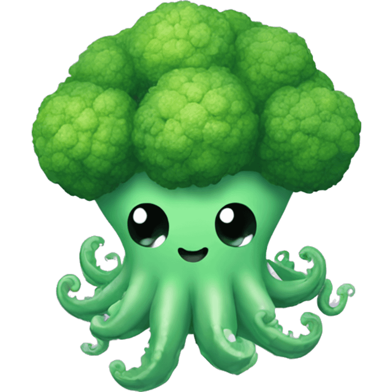 Kawaii broccoli octopus emoji