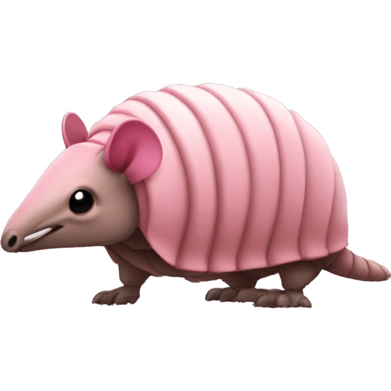 Pink armadillo emoji