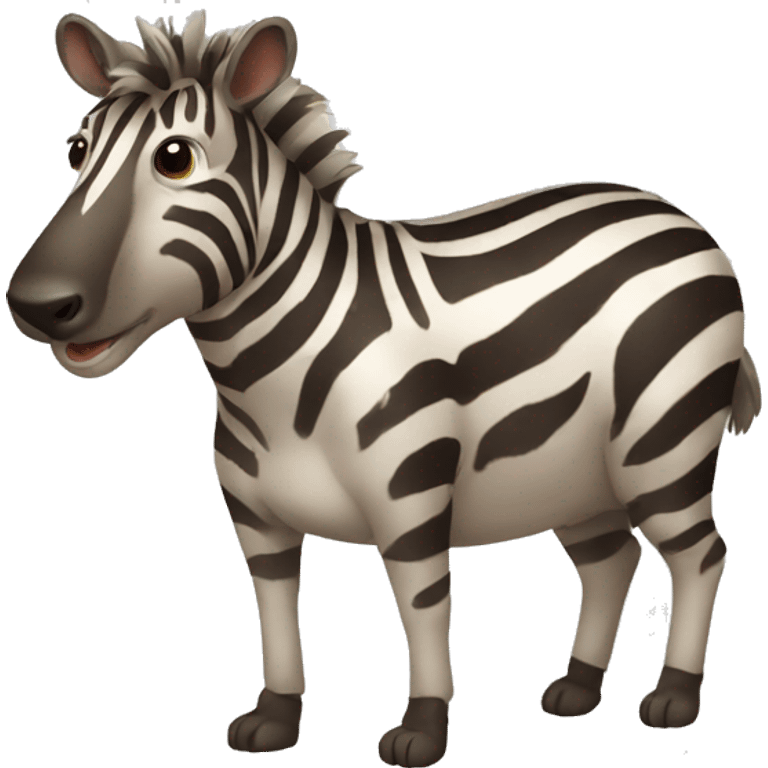 zebra as beaver emoji