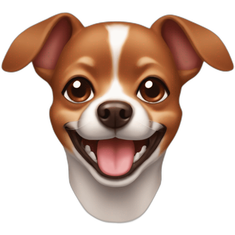 red brown chuhuahua smile head emoji