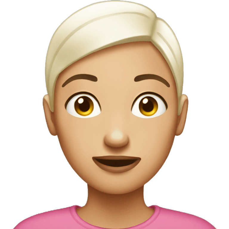 women bald emoji the expression with a Raised Eyebrow Emoji emoji