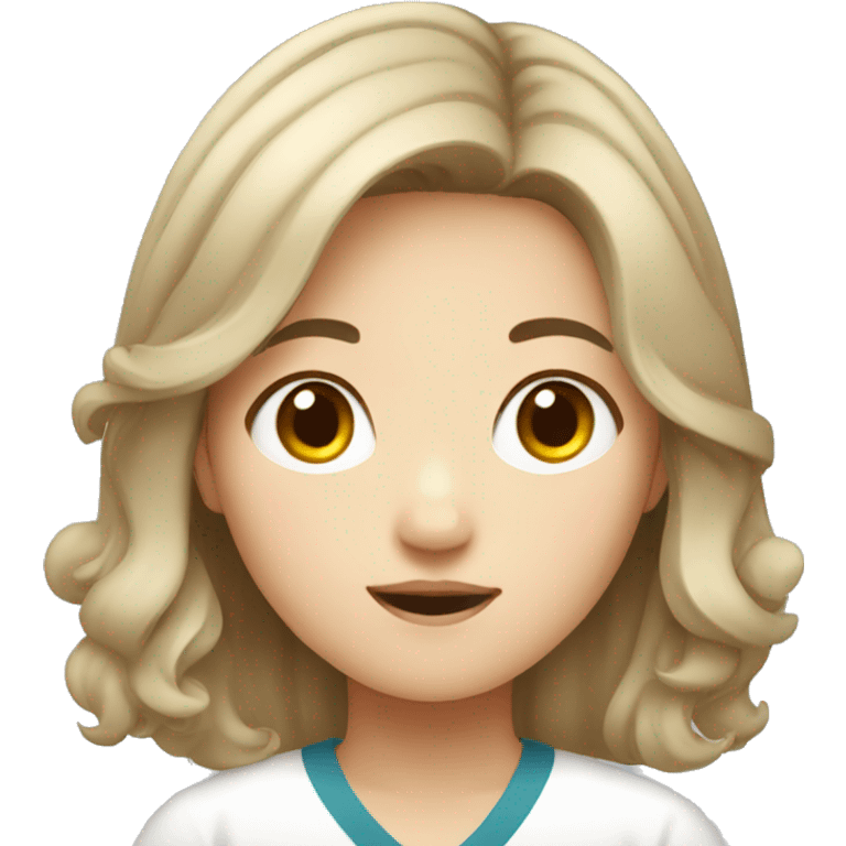 girl with medium hair in Korea emoji