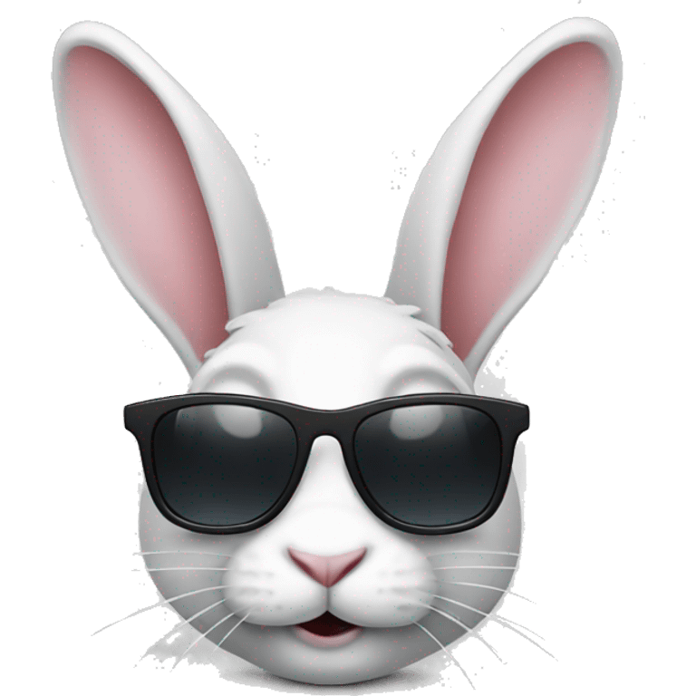 Rabbit with sunglasses emoji