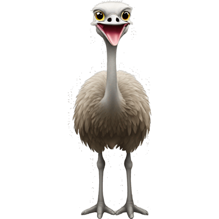 Ostrich standing right emoji