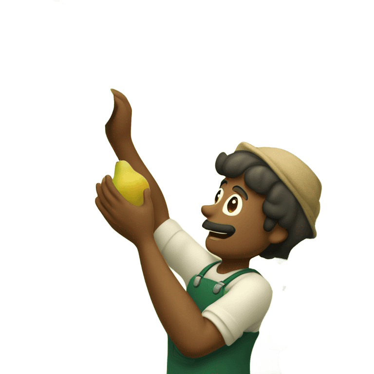 Guy picking pears emoji