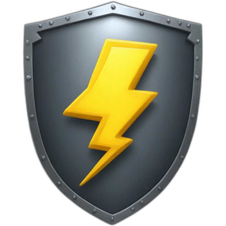 shield with yellow lightning emoji