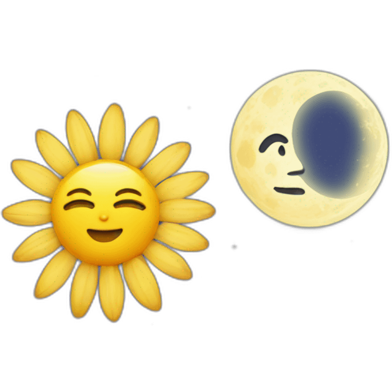 Soleil et lune emoji