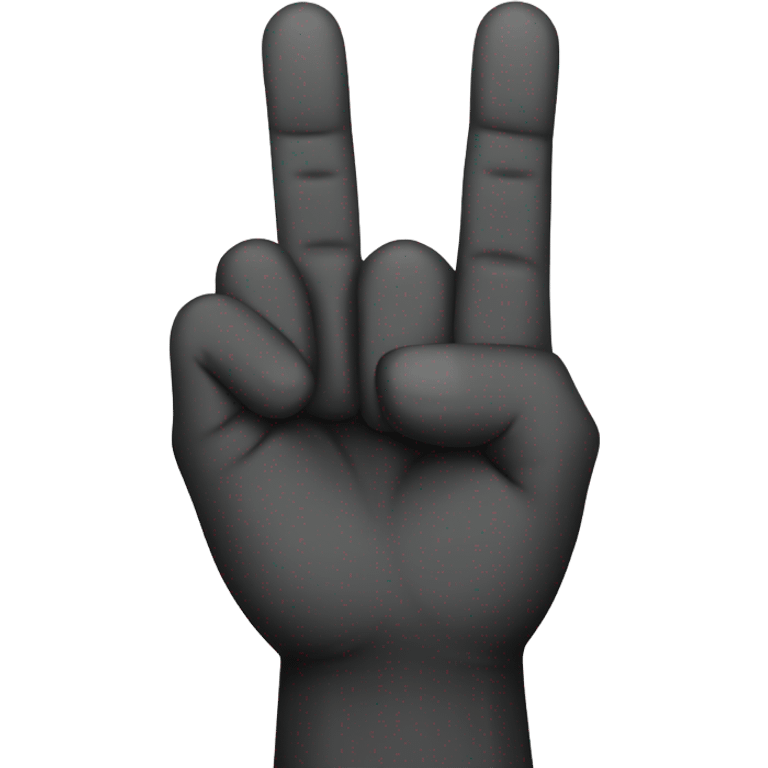 Upside down rock on hand sign emoji