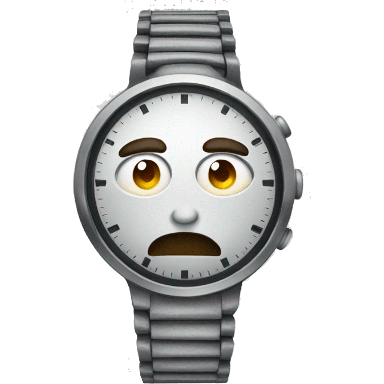 Looking at watch showing impatience emoji