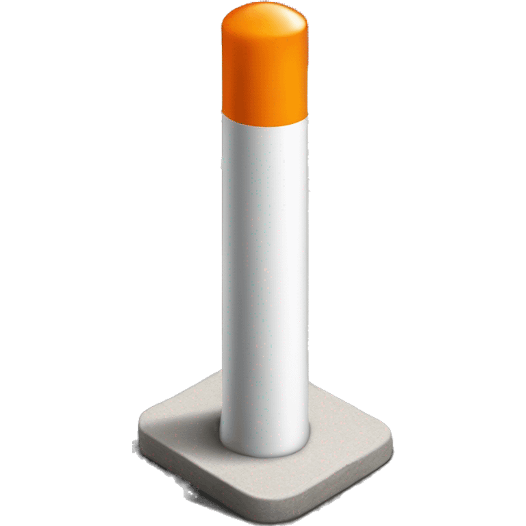 plain orange and white road bollard  emoji