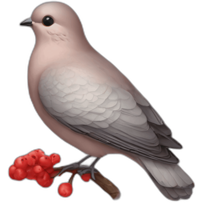 Ukraine, red viburnum dove emoji