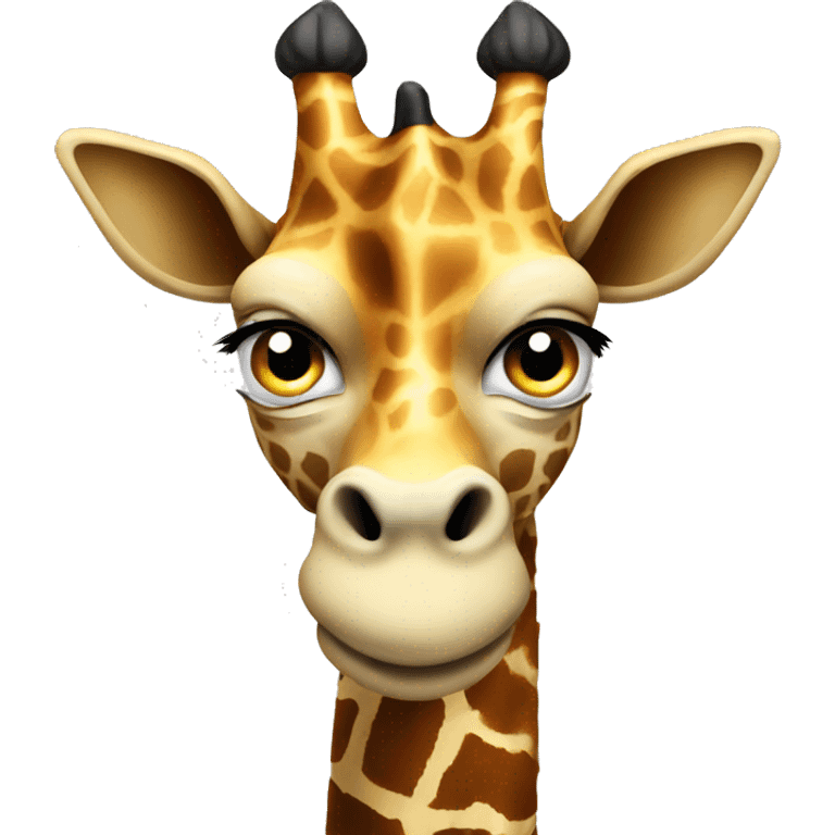 Create a angry looking giraffe with a thorn chain emoji