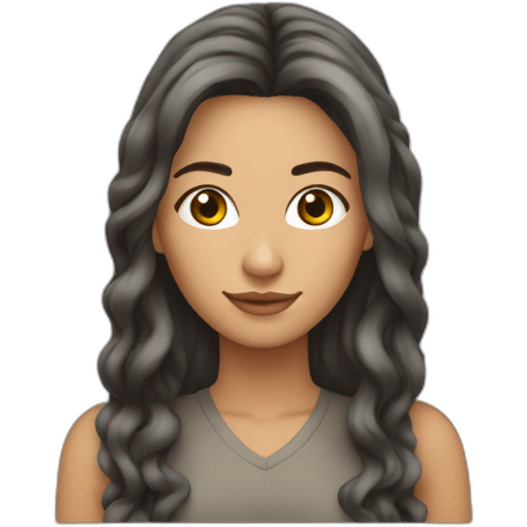 Mujer de 20 años cabello largo emoji