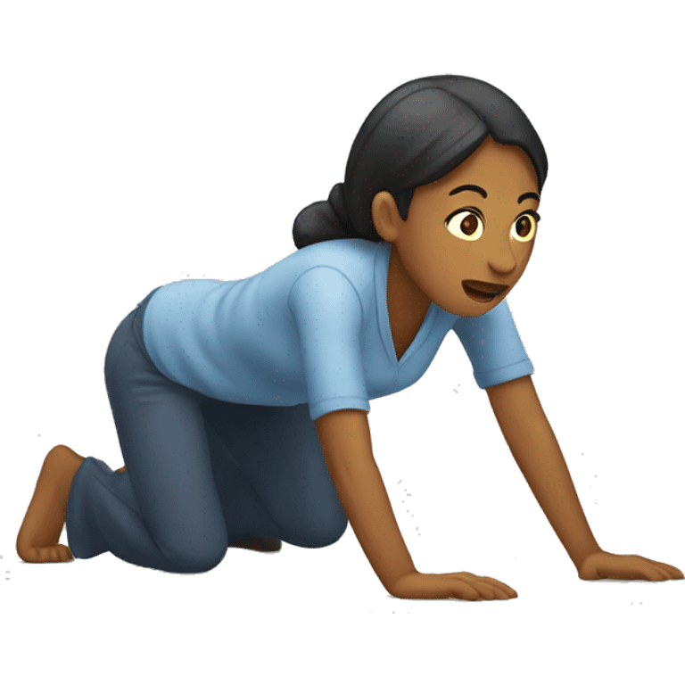 Woman crawling emoji