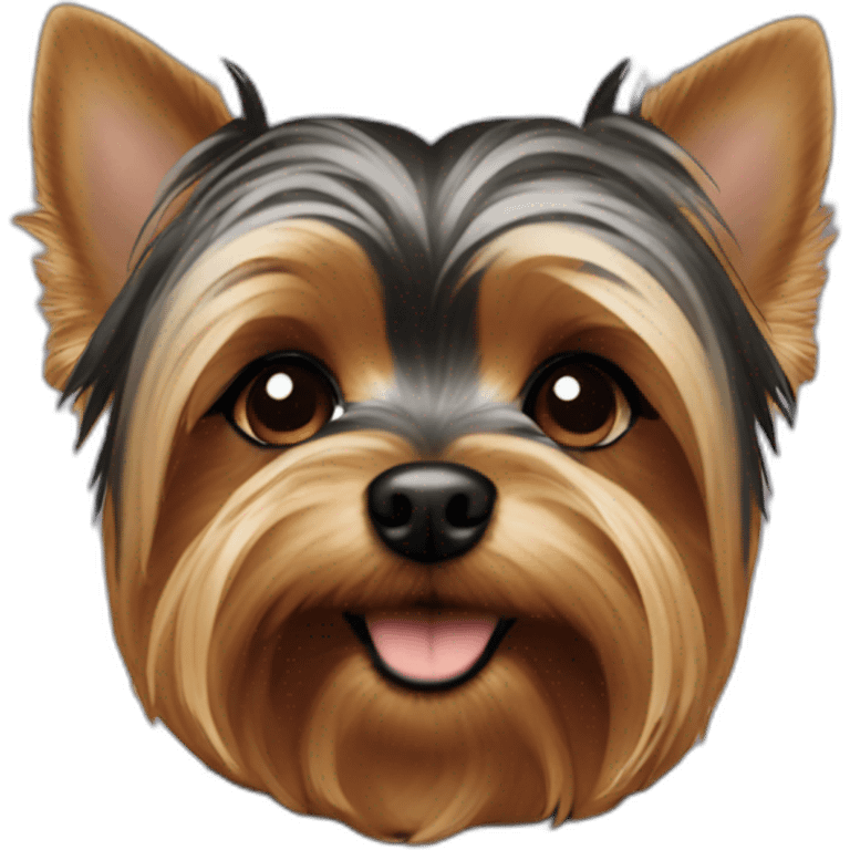 Short snout Yorkie dark eyes emoji