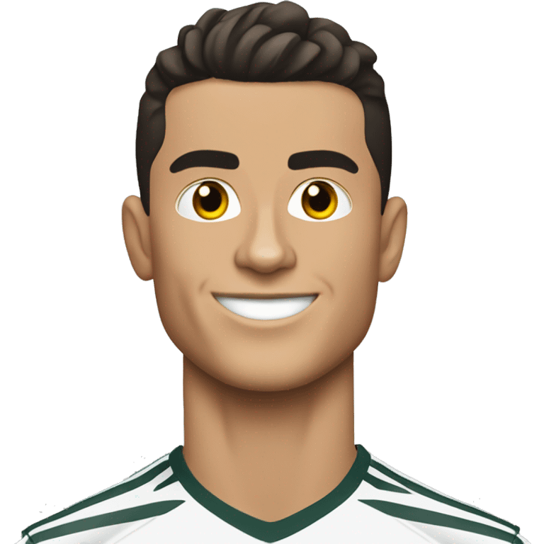 Cristiano Ronaldo' detailed and not symetric face emoji