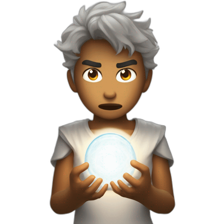 Angry angel with rasengan emoji