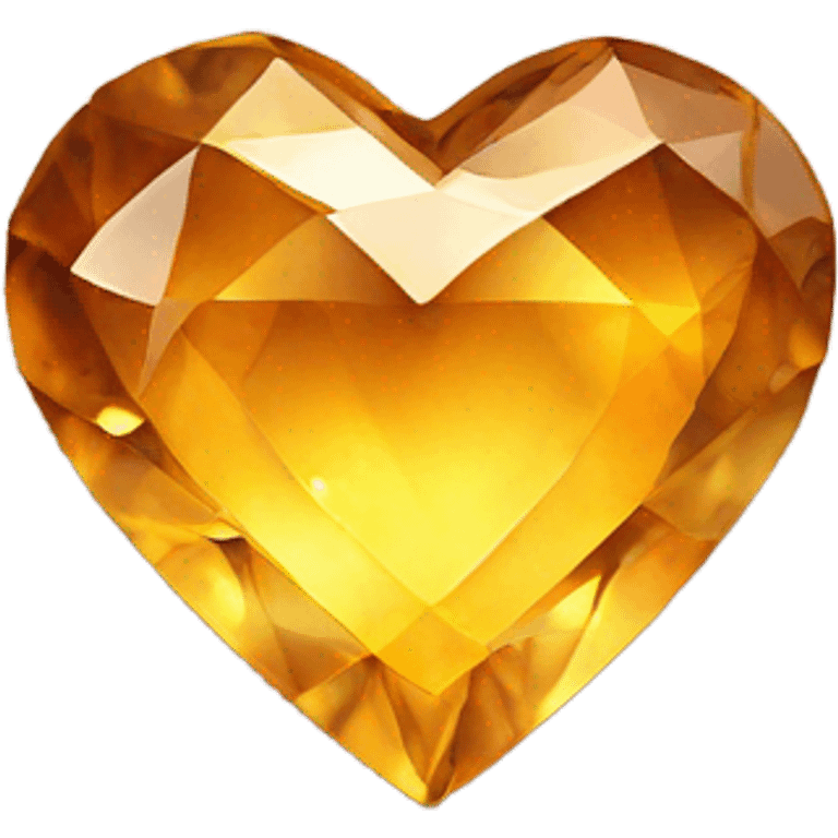 Citrine heart gemstone emoji