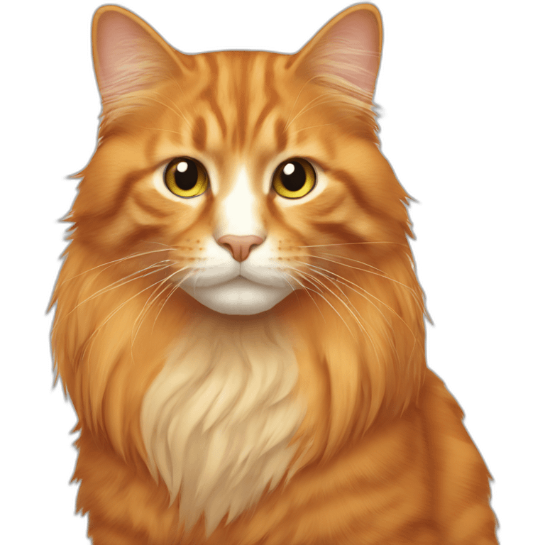 orange cat long hair emoji