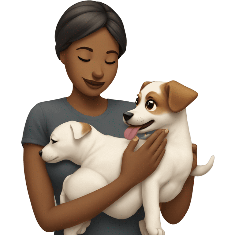 Women with a puppy emoji