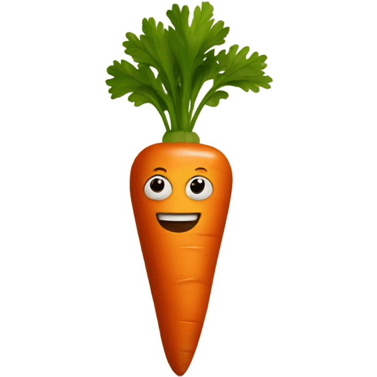 a carrot in chocolate  emoji