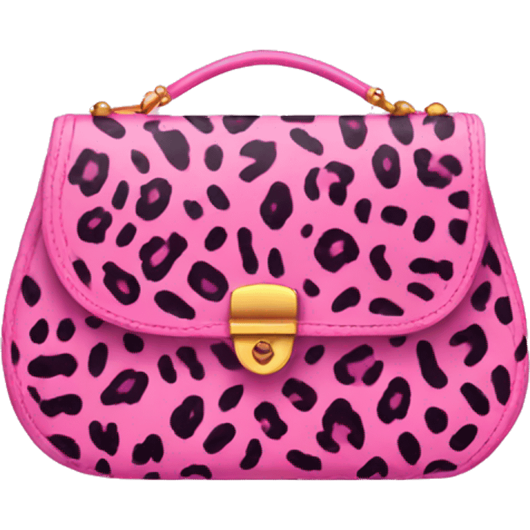 Pink leopard bag emoji