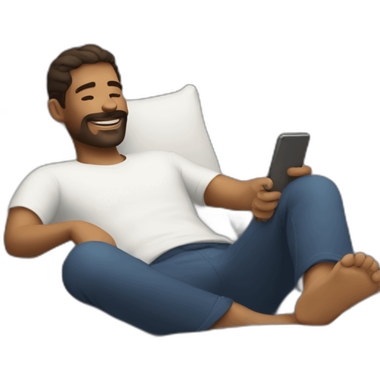 Man relaxing emoji