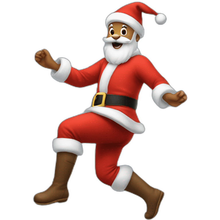 dancing santa emoji