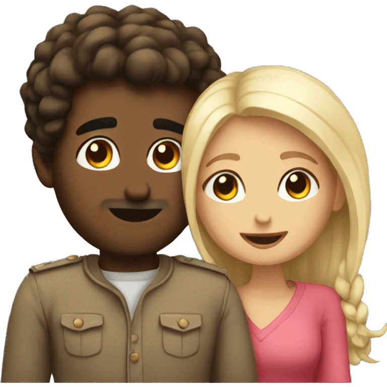 Make a couple which love each other  emoji