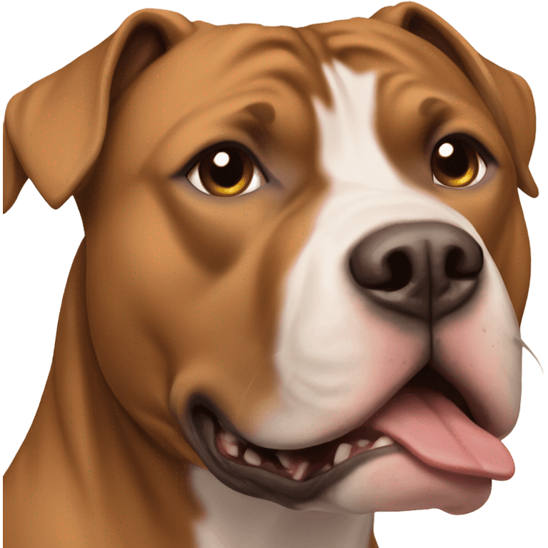 Brown American staffordshire terrier  emoji