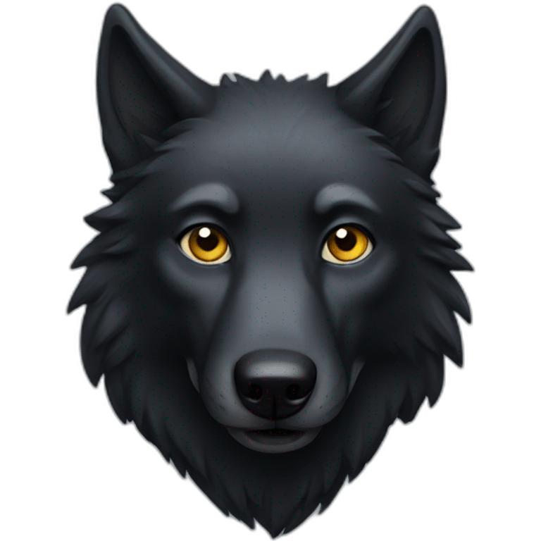 black wolf emoji