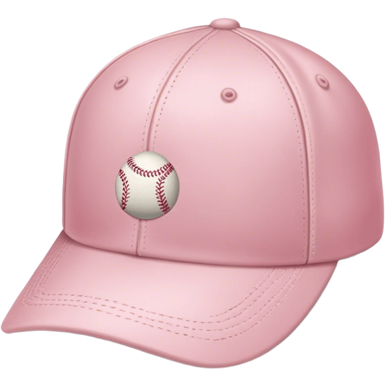 Light pink  baseball cap emoji