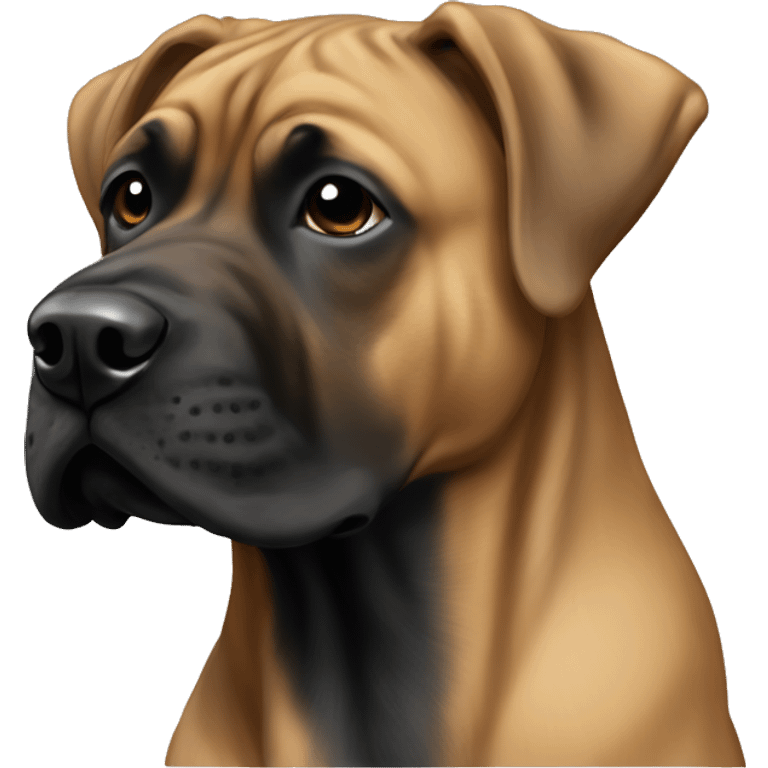 Dogo canario brown and black emoji