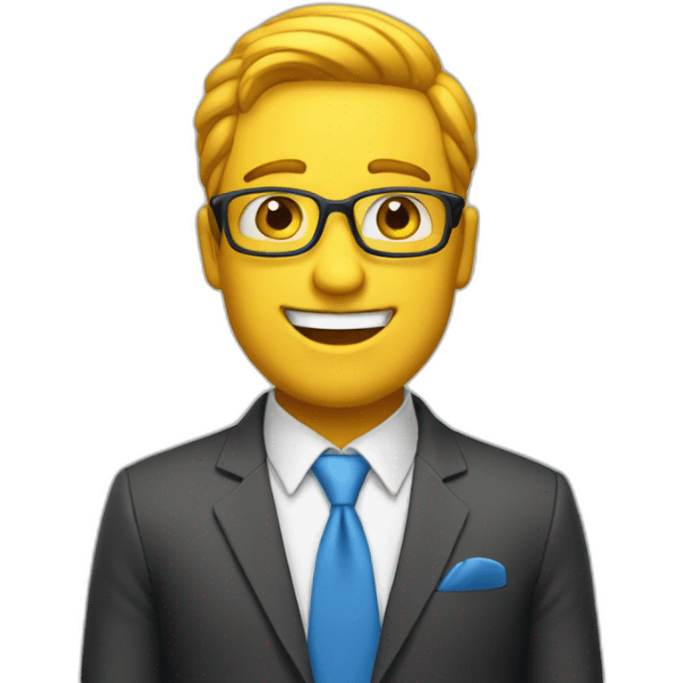 sales man happy for sales like sky rocket emoji