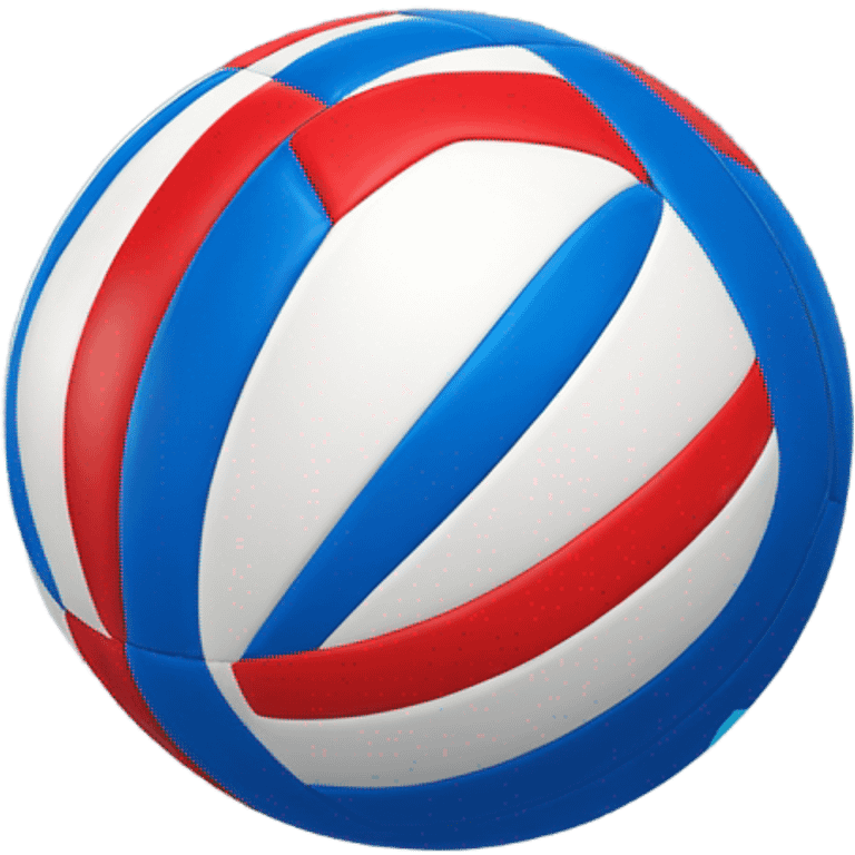 Ballon de volley rouge blanc et bleu erima emoji