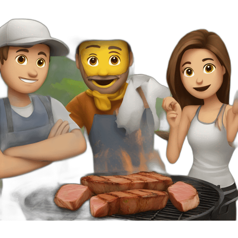 Asado with friends emoji