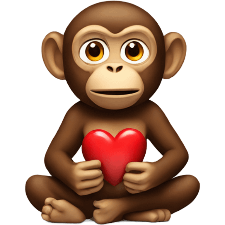 monkey having heart attack emoji