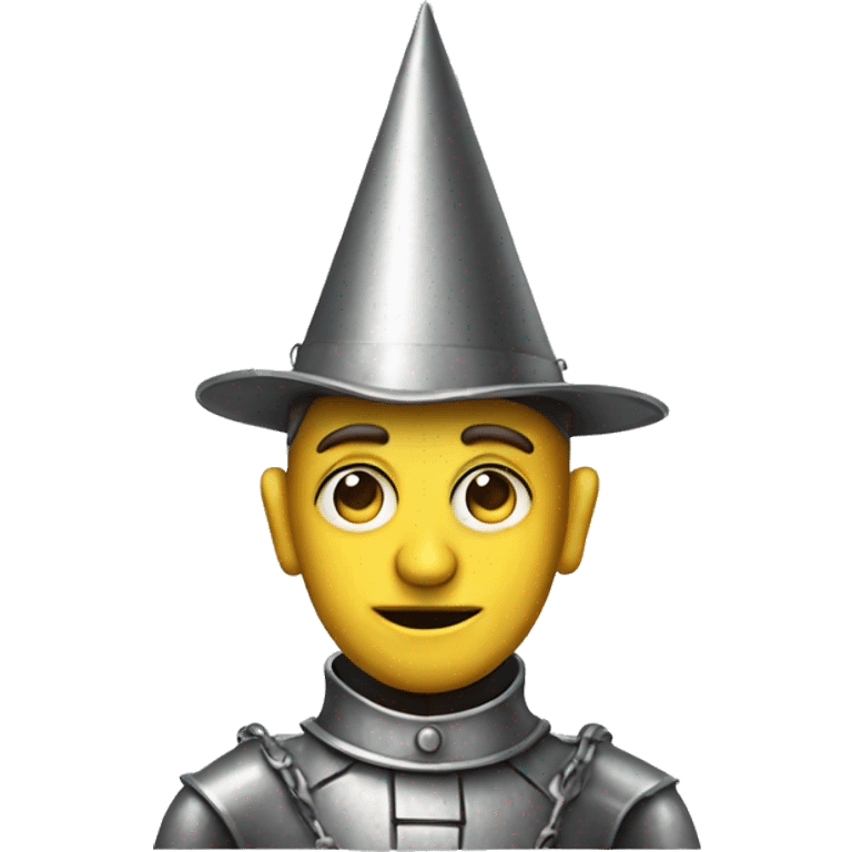 Tin man with pointy hat emoji