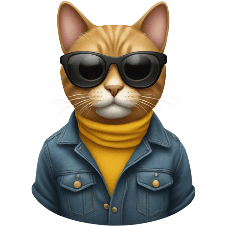 Cat with sunglasses emoji