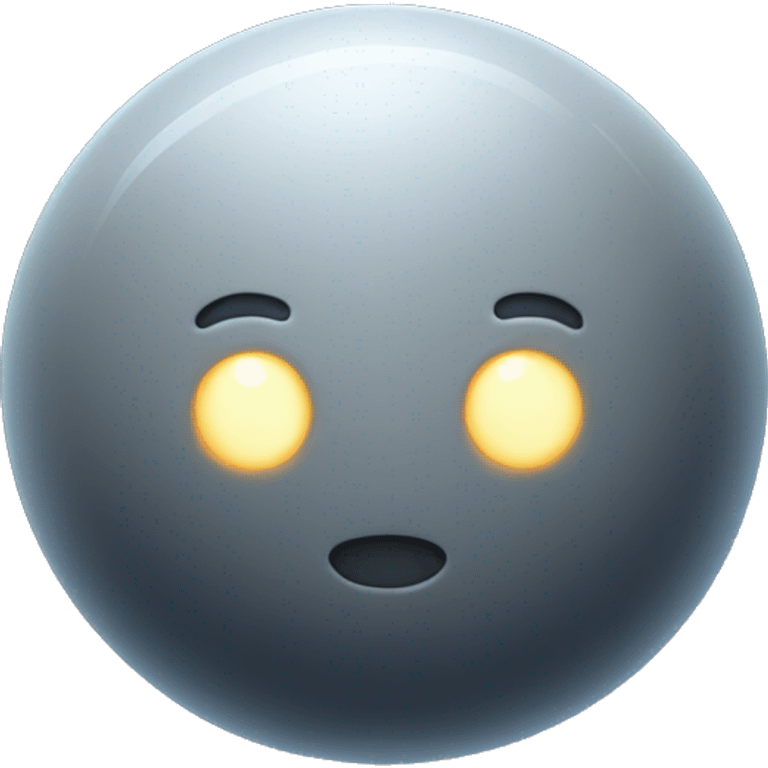 A glowing pure grey space object emoji